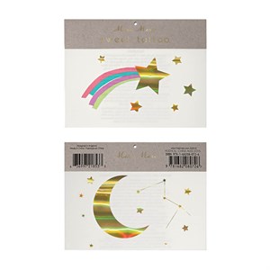 Meri Meri - Rainbow & Star Tattoos - Gökkuşağı & Yıldız Geçici Dövme - L