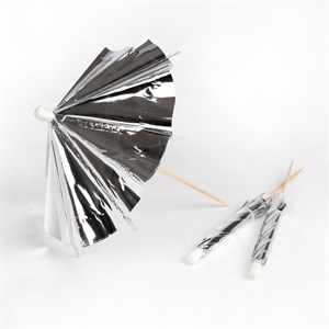 Gümüş Uzun Kokteyl Şemsiyeleri