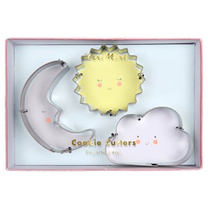 Meri Meri - Weather Cookie Cutters - Güneş & Ay & Bulut Kurabiye Kalıbı