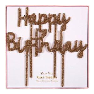 Meri Meri - Happy Birthday Acrylic Toppers - Happy Birthday Akrilik Pasta Süsü