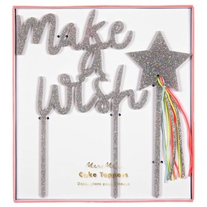 Meri Meri - Make A Wish Acrylic Toppers - Make A Wish Akrilik Pasta Süsü