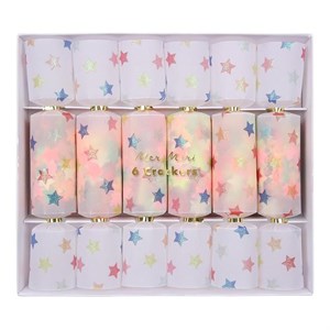 Meri Meri - Multicolor Star Confetti Crackers - Çok Renkli Yıldızlar Konfeti Paketleri - 6lı