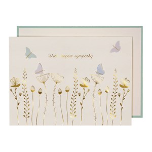 Meri Meri - Sympathy Butterflies Card - Sempatik Kelebekler Tebrik Kartı