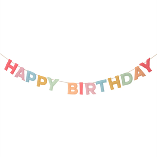Meri Meri - Fely Happy Birthday Garland - Keçe Happy Birthday Asılan Süs Asılan Süsler